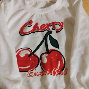 Girls’ “Cherry Sweet Girl” Graphic Sweatshirt